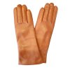 Kožené hladké dámské rukavice Junek koňakové