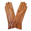 Kožené hladké dámské rukavice Junek koňakové