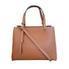 Vera Pelle dámská střední kožená kabelka koňaková
