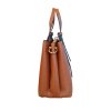 Vera Pelle dámská střední kožená kabelka koňaková