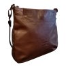 Marta Ponti dámská kožená crossbody kabelka koňaková