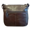 Marta Ponti dámská kožená crossbody kabelka hnědá