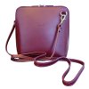 Vera Pelle kožená malá dámská crossbody vínová