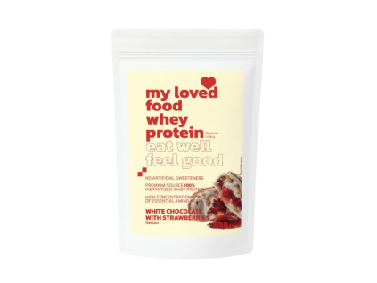Whey Protein Bílá Čokoláda s Jahodami 1000 g