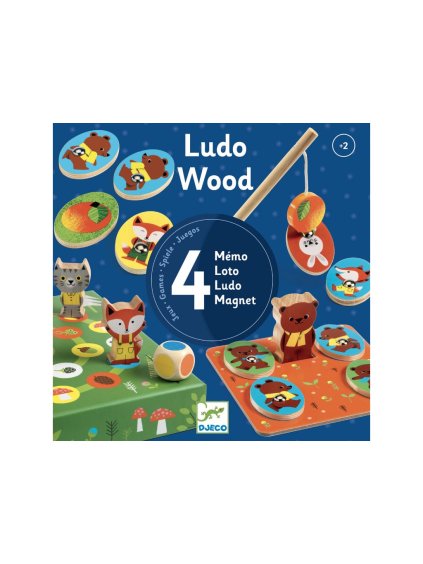 Djeco sada 4 her Ludo wood