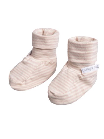 Baby's Only Dětské botičky pruhované - růžové