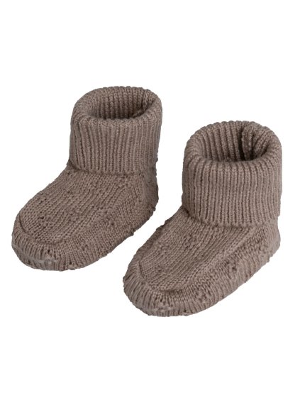 Baby's Only Pletené botičky hnědo-béžové