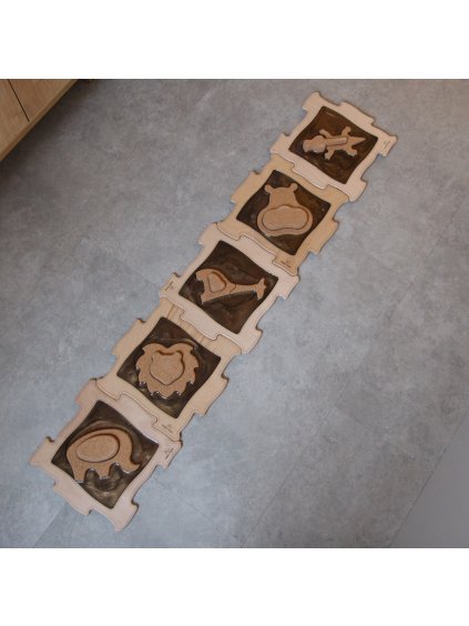 Dřevěné senzomotorické puzzle Výlet do ZOO - 5 ks