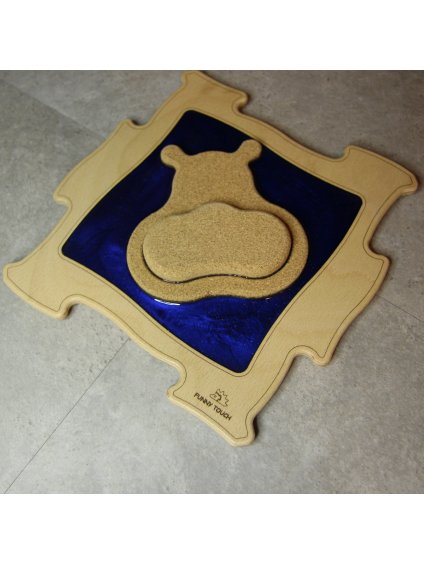 Dřevěné senzomotorické puzzle Hroch - 1 ks