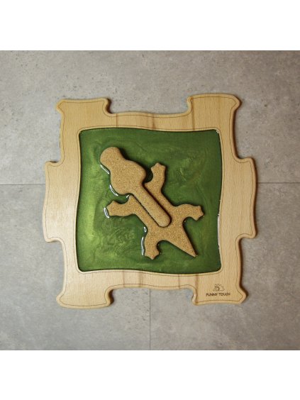 Dřevěné senzomotorické puzzle Krokodýl - 1 ks