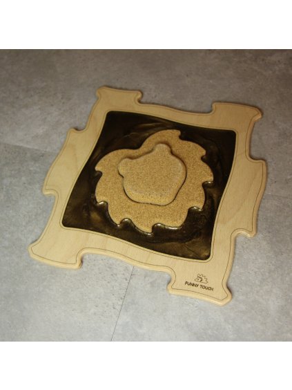 Dřevěné senzomotorické puzzle Lev - 1 ks