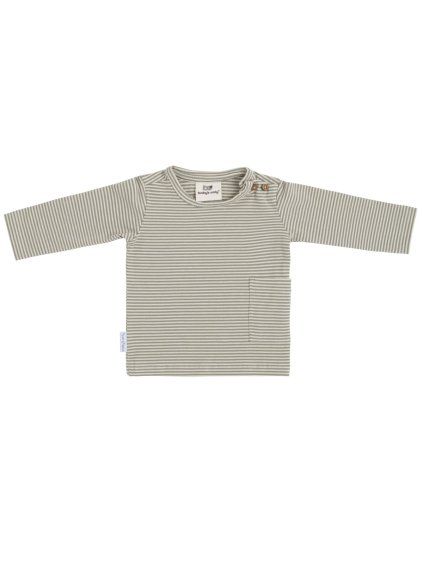 Baby's Only Dětské triko s dlouhým rukávem Stripe zelené
