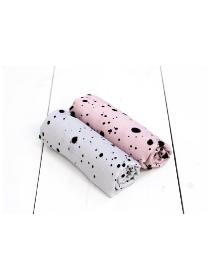 muselinove bambusove pleny sleepee big nappies 2 ks seda ruzova