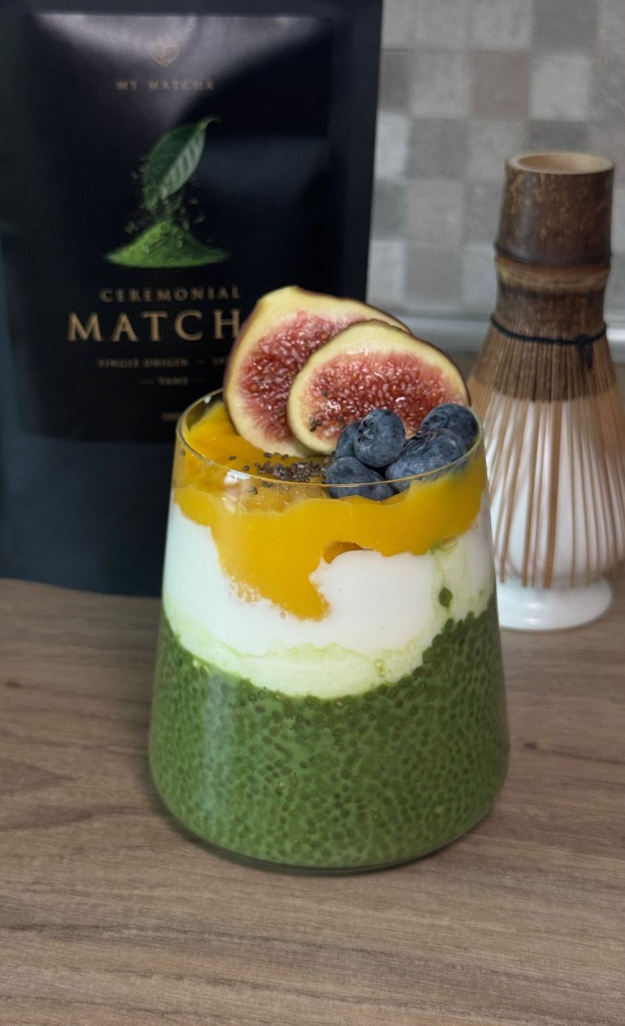 Matcha chia puding