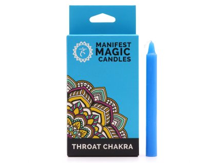 Ezoterické Magické Sviečky (balenie po 12 ks) - Modré - Krčná Čakra