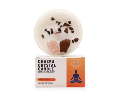 Čakrové Sviečky s Drahými Kameňmi - Posvätná Čakra