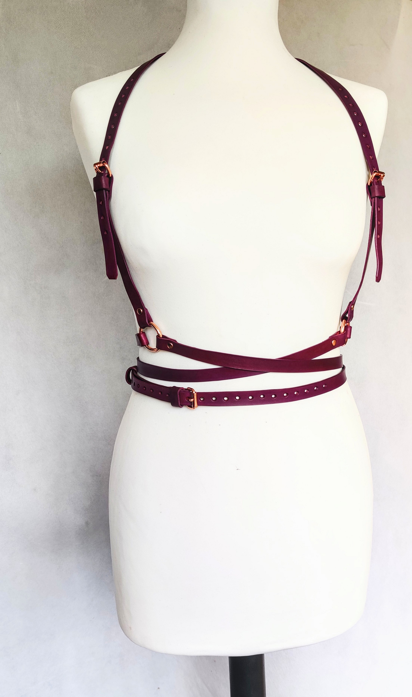 fialovy-kozeny-harness-postroj-emilie