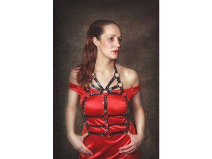 AURELIE, kožený postroj, Body Harness