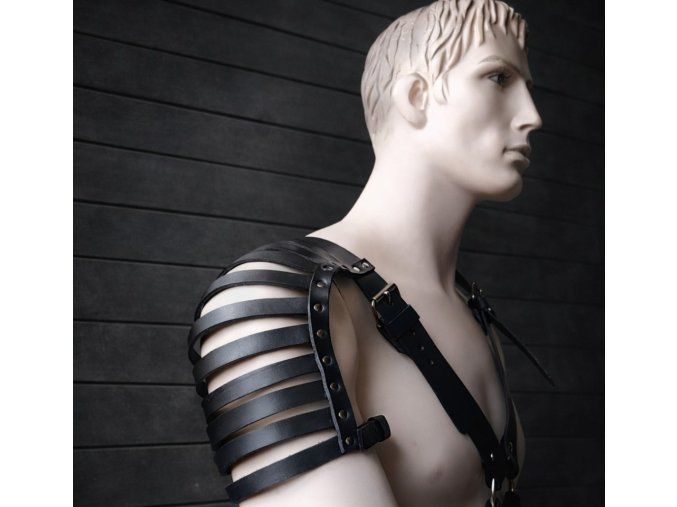 Pánský kožený harness – Armored Shoulder