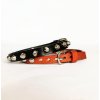 Kožený Choker s kovovými kužely, více barev kůže