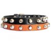 Kožený Choker s kovovými kužely, více barev kůže