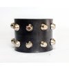 Kožený náramek „Spikes“ – pravá kůže, 5 cm, kužely