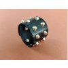 Kožený náramek „Spikes“ – pravá kůže, 5 cm, kužely