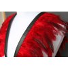 Kožený postroj s peřím,červená,Feather Harness