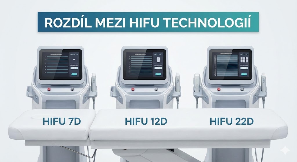 Rozdíl mezi HIFU 12D a 7D a 22D