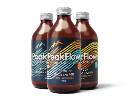 peakflow energy shot energeticky shot drink zensen l tyrosin guarana cesky brno mix