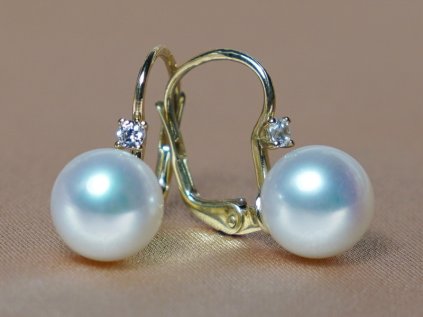 arany fülbevalók valódi gyönggyel BC022YFE W