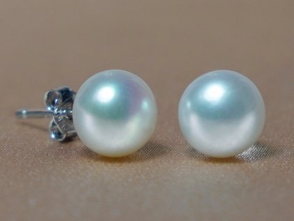 Ezüst fülbevaló valódi édesvízi gyöngyökkel AAA – RSE500AAAwM