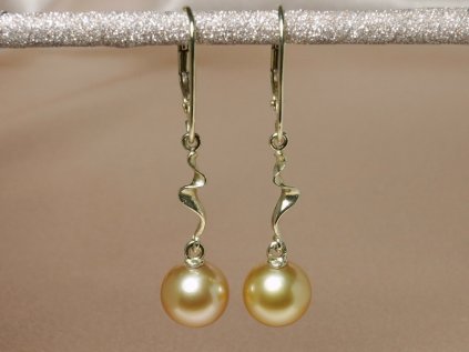 Déltengeri gyöngy fülbevaló 18K arany SSPE200B 2