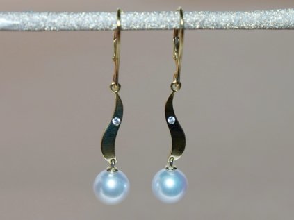 Arany fülbevaló Déli Csendes óceáni gyöngy BC04YE W 1