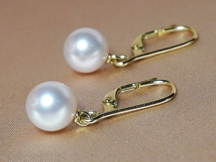 14K arany fülbevaló Déli Csendes óceáni gyöngy SSWE001B 1