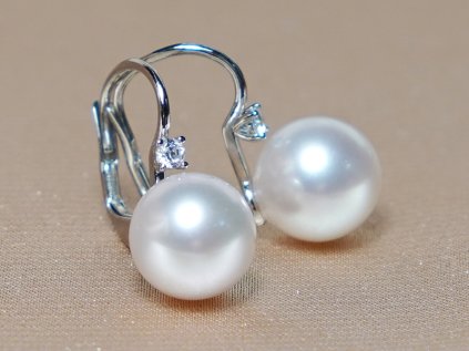 Arany fülbevalók AAA minőségű Dél tengeri gyöngyökkel