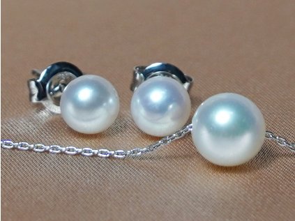 japan akoya gyongy ekszerszett aaa apset020