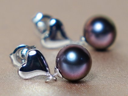 14K arany fülbevaló édesvízi gyöngyökkel WW03WHE-FB