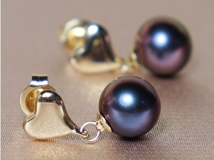 14K arany fülbevaló édesvízi gyöngyökkel WW03YHE-FB