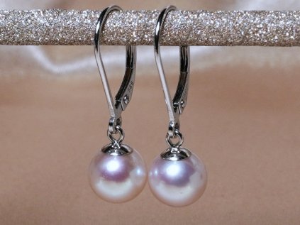 rozsaszin gyongy 14k arany fulbevalo ga014wfe p