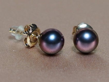 14k arany fulbevalo fekete gyongyokkel aaa fe585aaayb