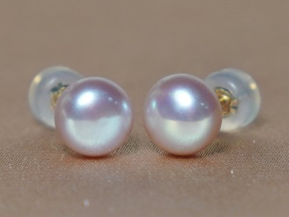 14K arany beszúrós gyöngy fülbevaló – LSE14YG