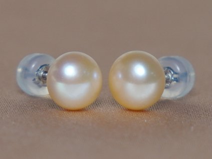 14K arany beszúrós gyöngy fülbevaló – PSE14WG