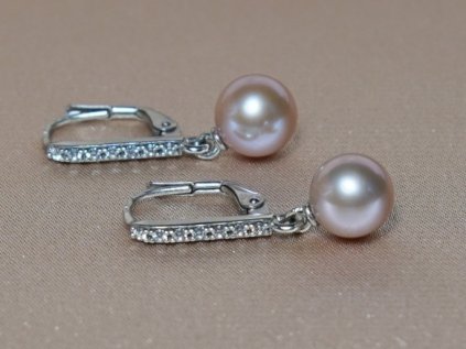 Elegáns ezüst gyöngy fülbevaló klasszikus kivitelben – BC024SE L