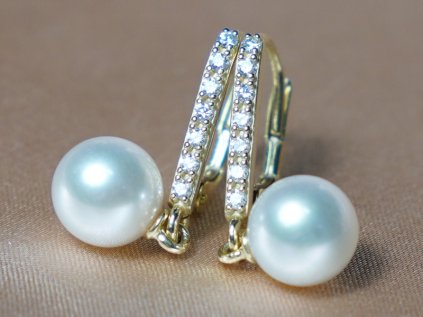 14 karátos arany gyöngy fülbevaló – BC024YFE W