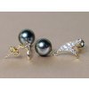 Luxus 14K arany fülbevaló AAA tahiti gyönggyel WW06YVE T