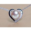 szív alakú gyöngy fülbevaló és medál