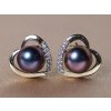 14K arany bedugós fülbevaló édesvízi gyönggyel WW013YE-FB