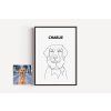 line art pet 2 black frame basic foto