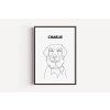 line art pet 2 black frame basic